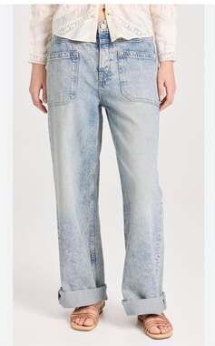 Free People Women's Palmer Cuffed Jeans Size 31 New